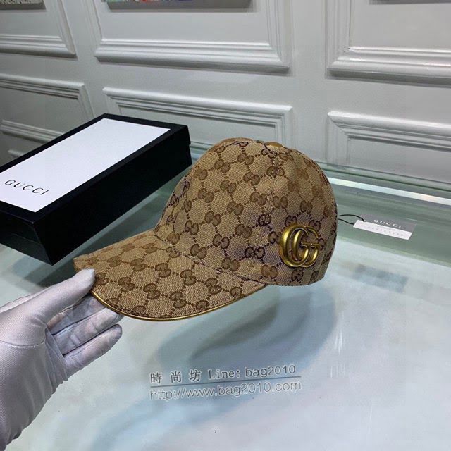 Gucci新品男士帽子 古馳金屬GG印花棒球帽鴨舌帽  mm1744